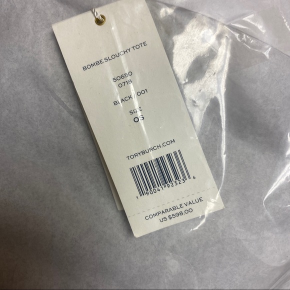 Tory Burch Bombe Slouchy Large Leather Tote -Black - Picture 7 of 8